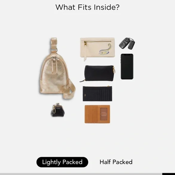 NWT HOBO Metallic Leather Fern Sling Bag - Picture 8 of 13